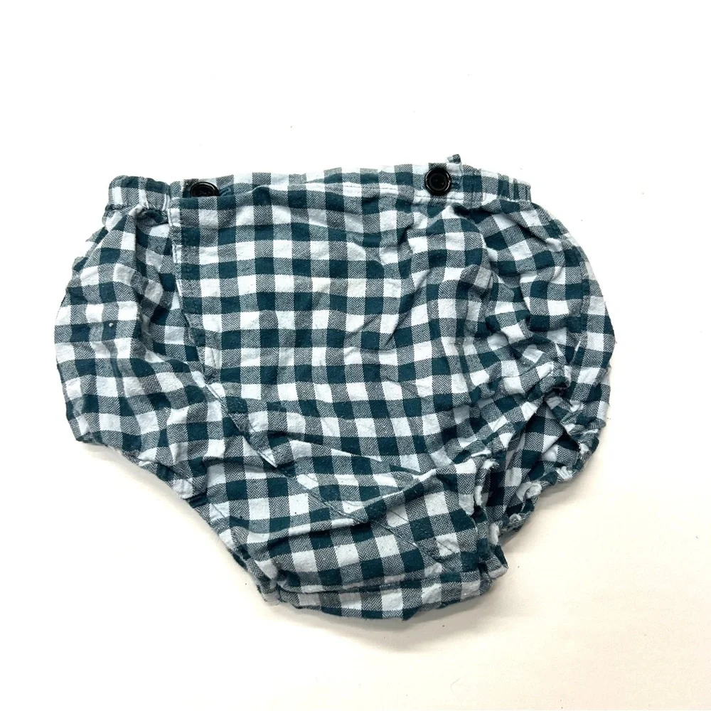 Carlymegan Figge Blue Flannel Plaid Checkered Girls Bloomers